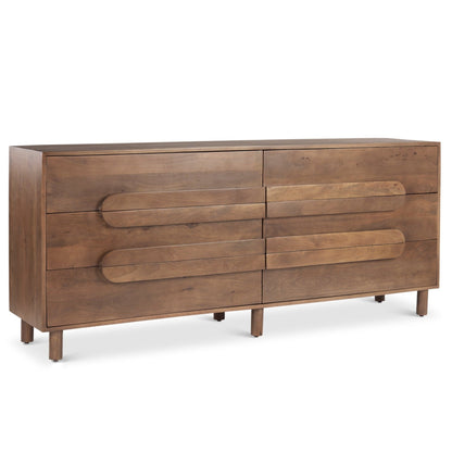 Astrid Six Drawers Wood Sideboard