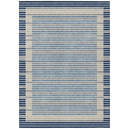 Asymira Blue Washable Indoor - Outdoor Rug - LOOMLAN - LOOMLAN Rugs - Outdoor Rugs