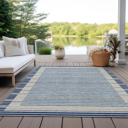 Asymira Blue Washable Indoor - Outdoor Rug - LOOMLAN - LOOMLAN Rugs - Outdoor Rugs