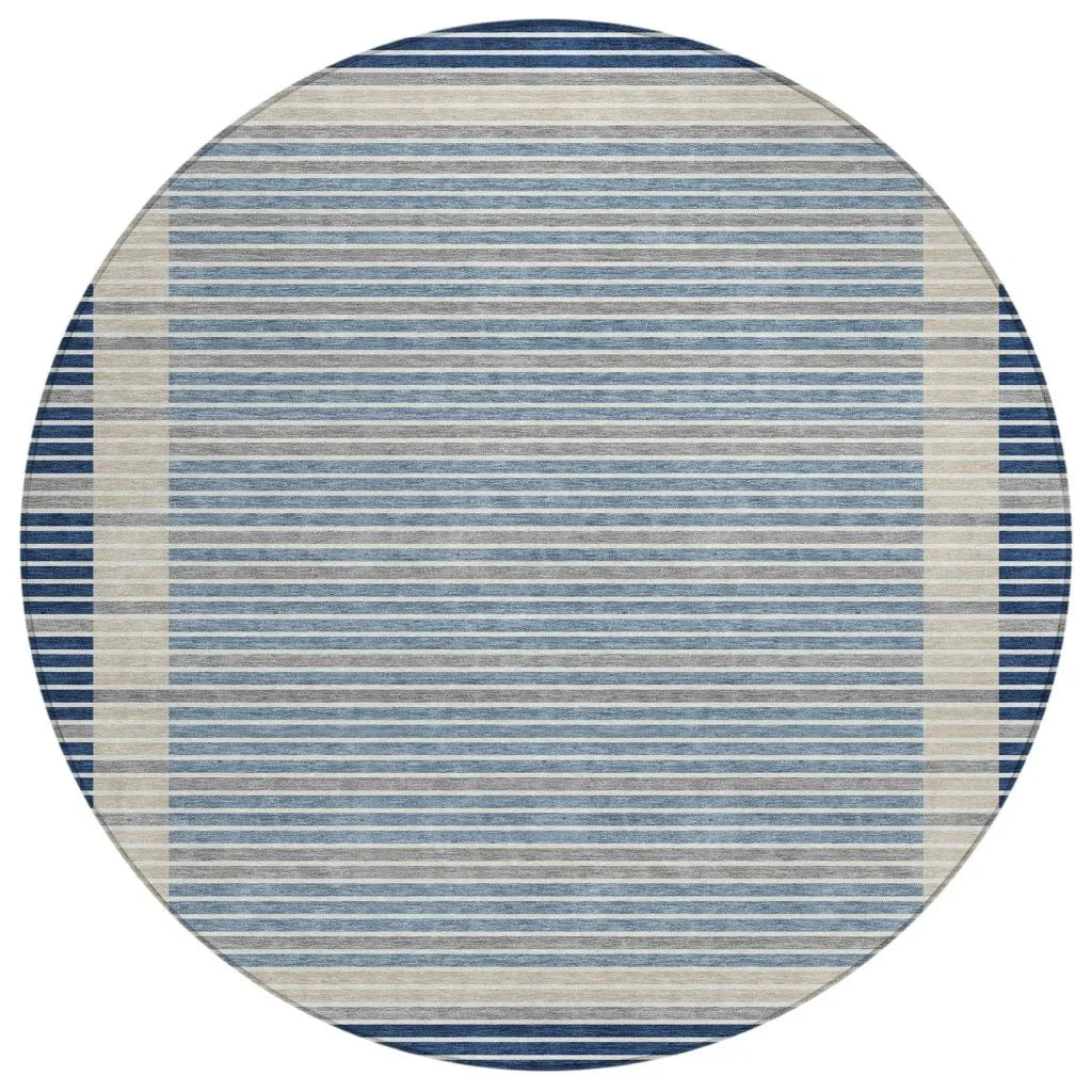 Asymira Blue Washable Indoor - Outdoor Rug - LOOMLAN - LOOMLAN Rugs - Outdoor Rugs