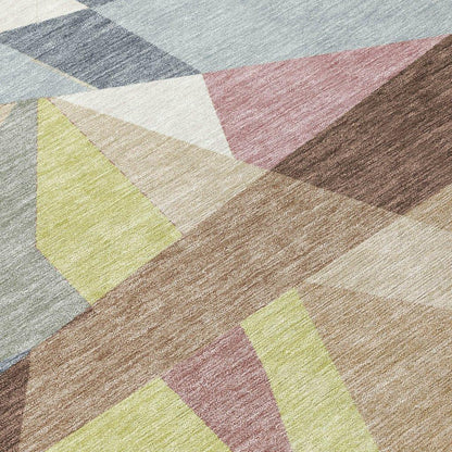 Asymma Brown Washable Indoor - Outdoor Rug - LOOMLAN - LOOMLAN Rugs - Outdoor Rugs