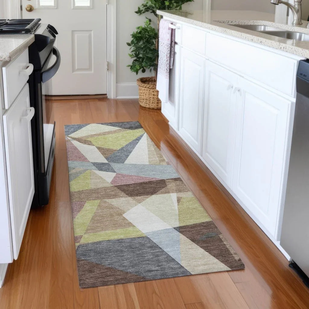 Asymma Brown Washable Indoor - Outdoor Rug - LOOMLAN - LOOMLAN Rugs - Outdoor Rugs