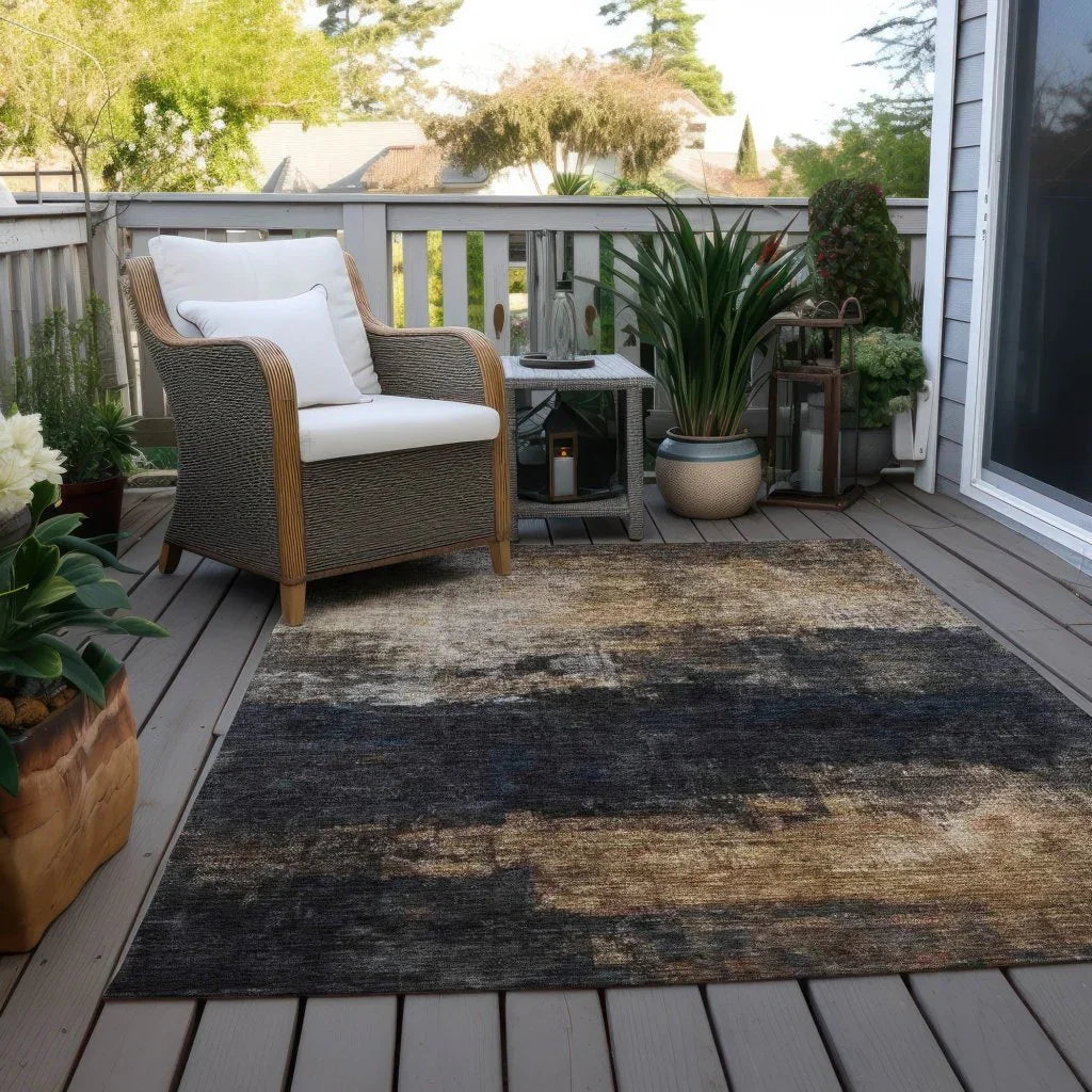 Atalika Gray Washable Indoor - Outdoor Rug - LOOMLAN - LOOMLAN Rugs - Outdoor Rugs