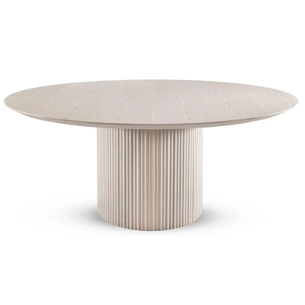 Atenas Wooden Round Dining Table-Dining Tables-Urbia-LOOMLAN