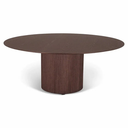 Atenas Wooden Round Dining Table-Dining Tables-Urbia-Wenge-LOOMLAN