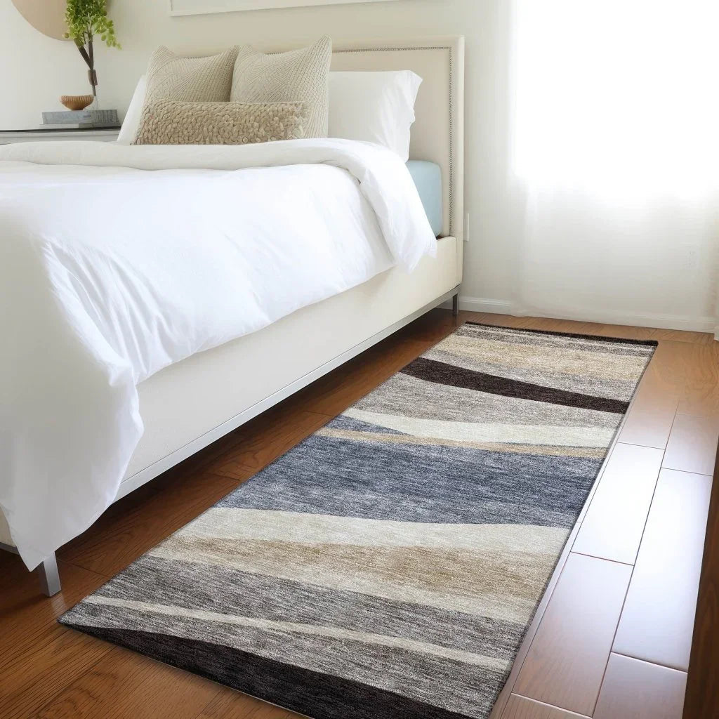 Athena Blue Washable Indoor-Outdoor Rug-Outdoor Rugs-LOOMLAN Rugs-LOOMLAN