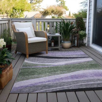 Athena Green Washable Indoor-Outdoor Rug-Outdoor Rugs-LOOMLAN Rugs-LOOMLAN