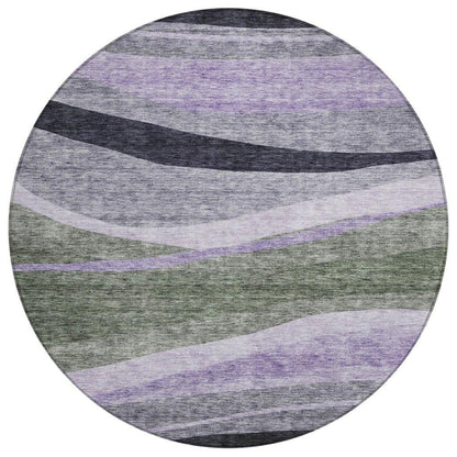 Athena Green Washable Indoor-Outdoor Rug-Outdoor Rugs-LOOMLAN Rugs-8' x 8'-LOOMLAN