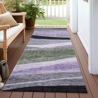 Athena Green Washable Indoor-Outdoor Rug-Outdoor Rugs-LOOMLAN Rugs-LOOMLAN
