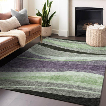 Athena Purple Washable Indoor-Outdoor Rug-Outdoor Rugs-LOOMLAN Rugs-LOOMLAN
