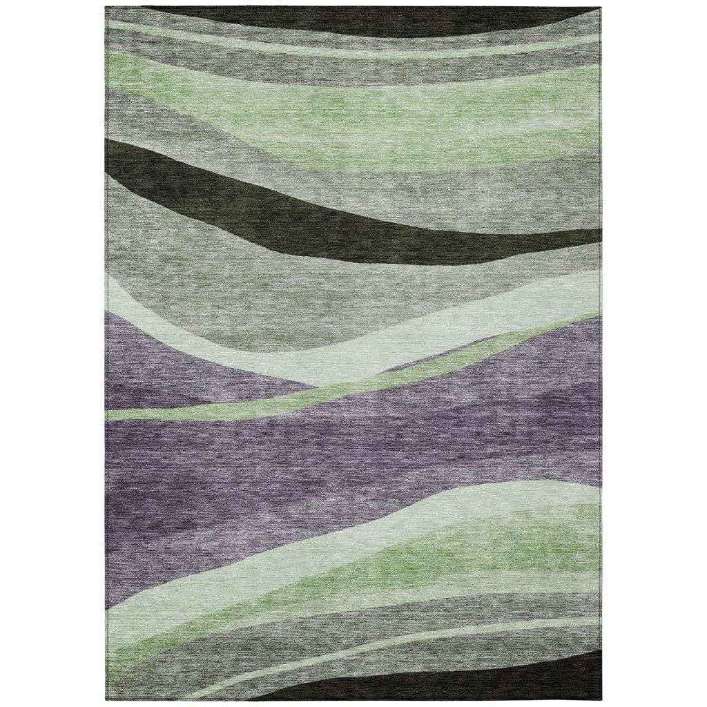Athena Purple Washable Indoor-Outdoor Rug-Outdoor Rugs-LOOMLAN Rugs-2'6" x 3'10"-LOOMLAN