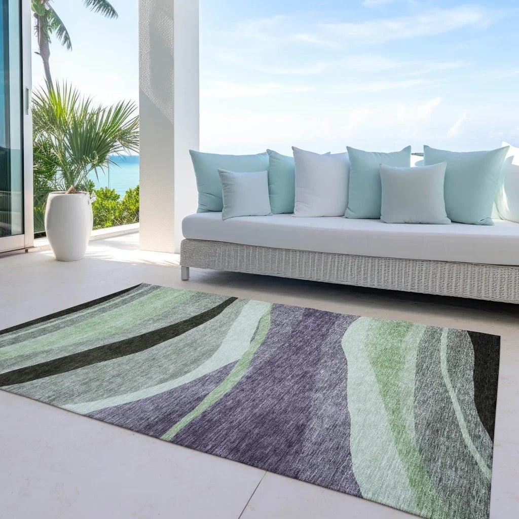 Athena Purple Washable Indoor-Outdoor Rug-Outdoor Rugs-LOOMLAN Rugs-LOOMLAN