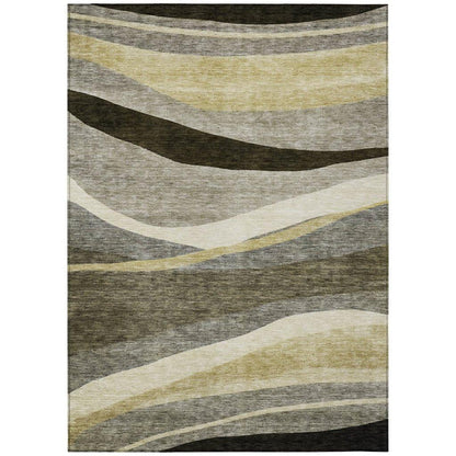 Athena Taupe Washable Indoor-Outdoor Rug-Outdoor Rugs-LOOMLAN Rugs-2'6" x 3'10"-LOOMLAN