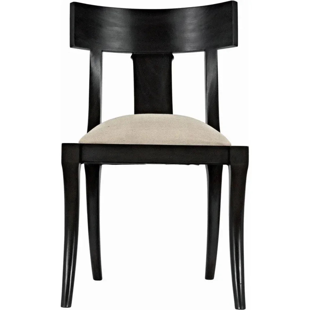 Athena Wood Black Armless Side Chair - LOOMLAN - Noir - Accent Chairs
