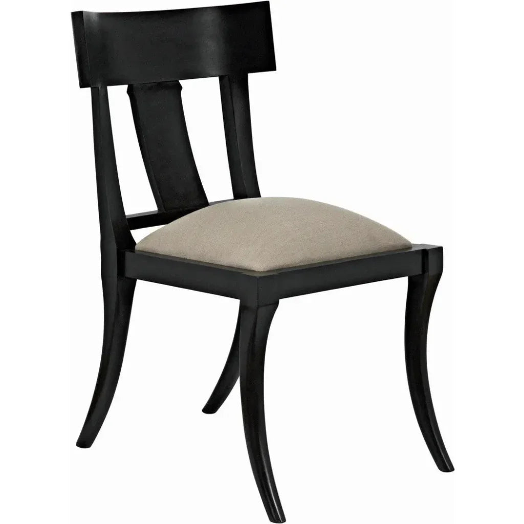 Athena Wood Black Armless Side Chair - LOOMLAN - Noir - Accent Chairs