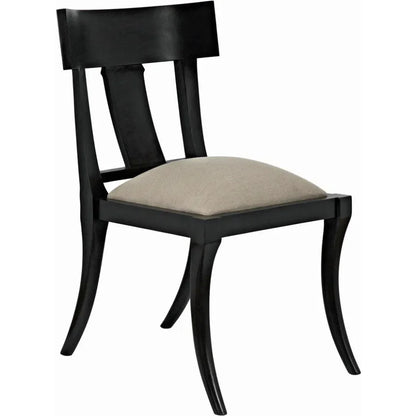 Athena Wood Black Armless Side Chair - LOOMLAN - Noir - Accent Chairs