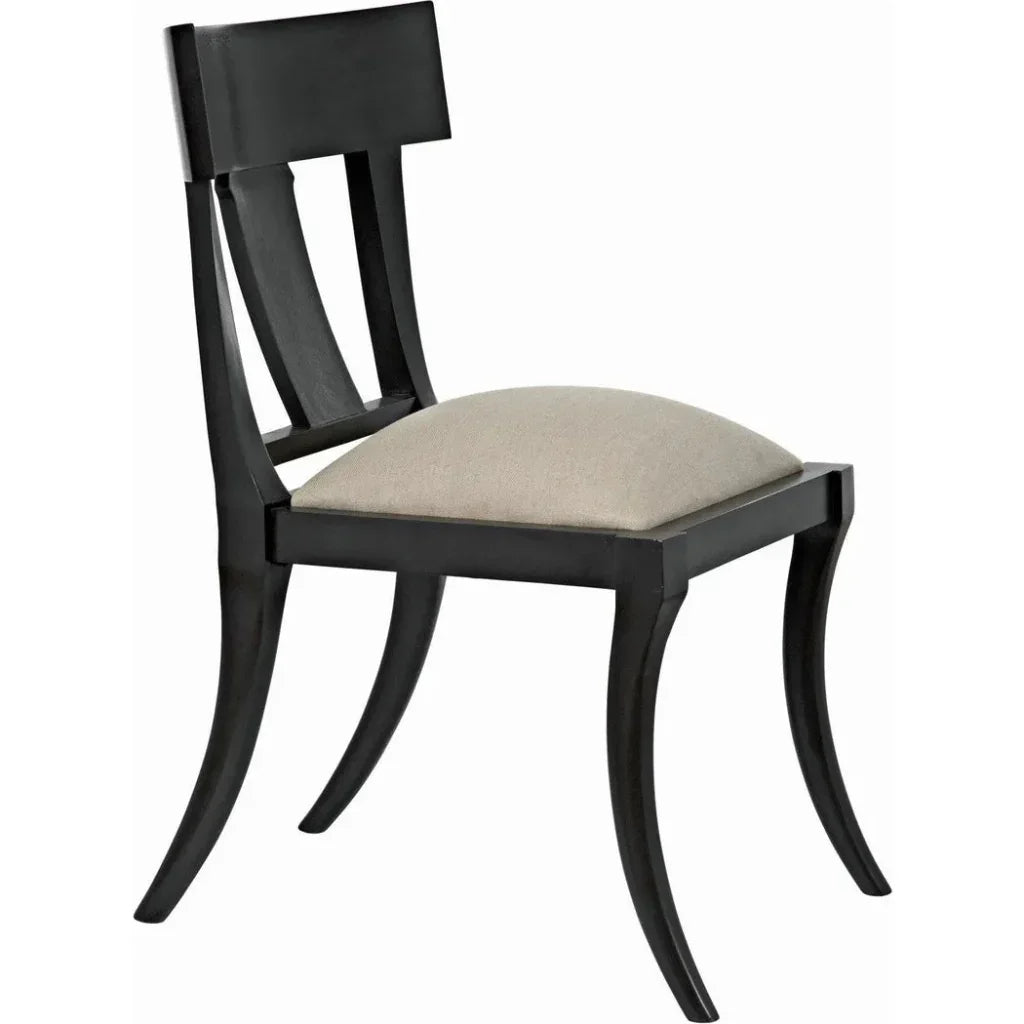 Athena Wood Black Armless Side Chair - LOOMLAN - Noir - Accent Chairs