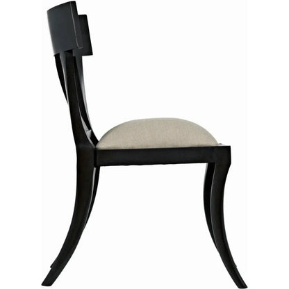 Athena Wood Black Armless Side Chair - LOOMLAN - Noir - Accent Chairs