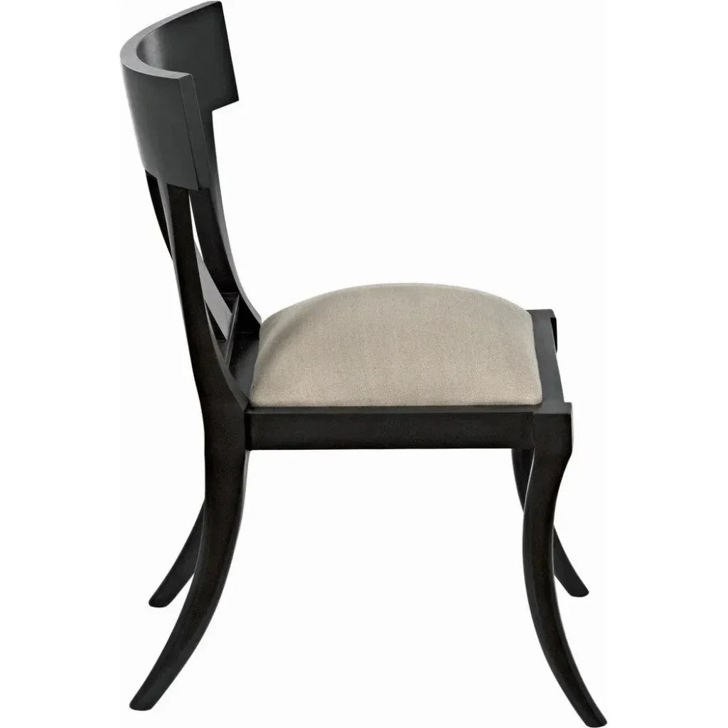 Athena Wood Black Armless Side Chair - LOOMLAN - Noir - Accent Chairs