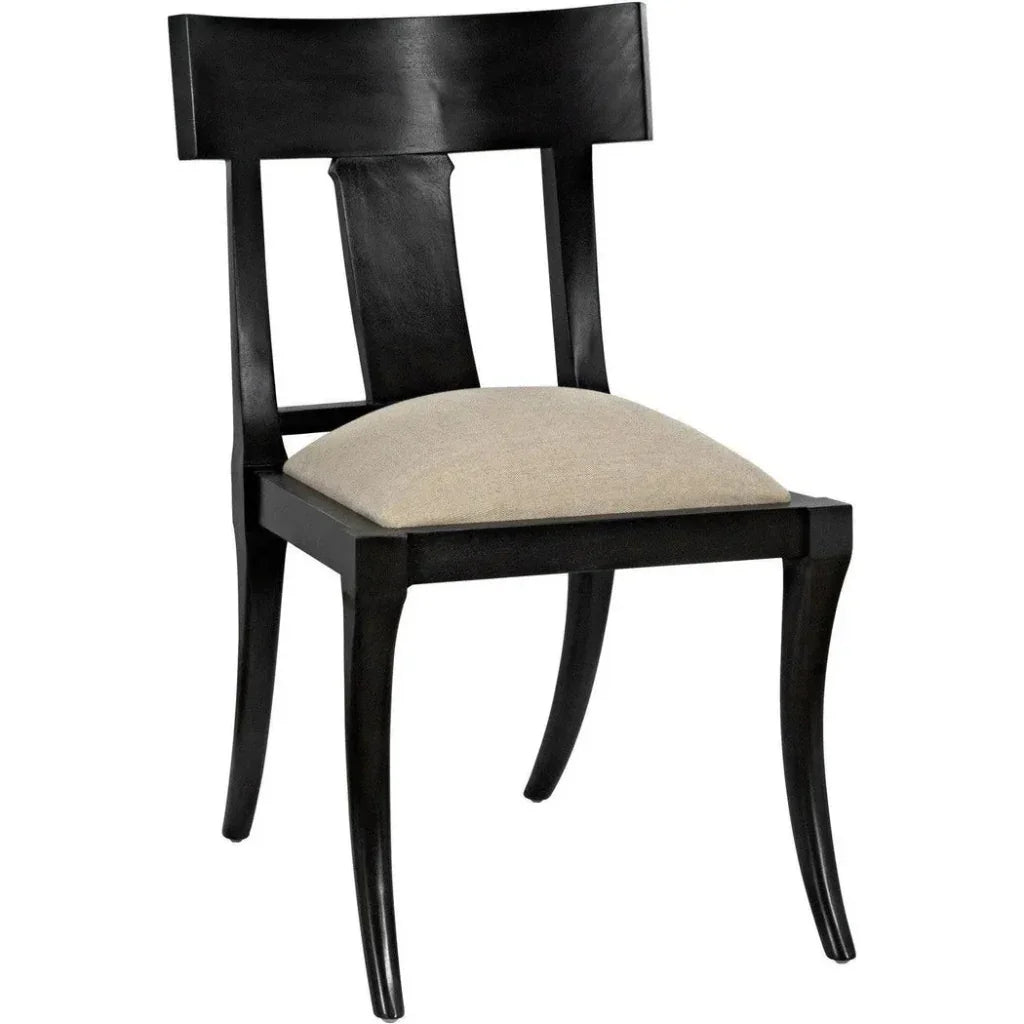 Athena Wood Black Armless Side Chair - LOOMLAN - Noir - Accent Chairs