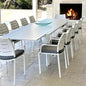 Athene White Outdoor Extendable Dining Table Set For 12-Outdoor Dining Sets-LOOMLAN-LOOMLAN