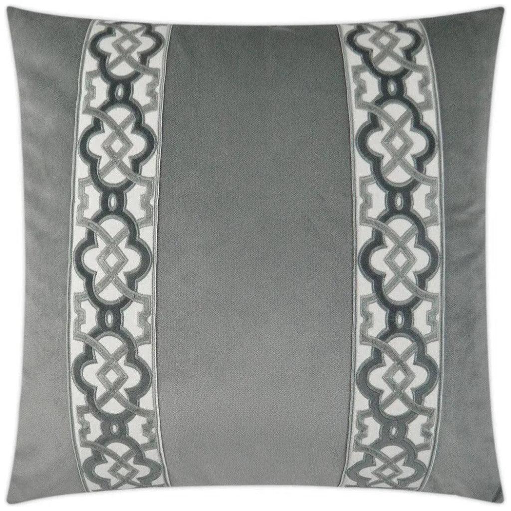 Athenee Smoke Grey Throw Pillow With Insert - LOOMLAN - D.V. Kap - Throw Pillows