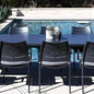 Athenes Black Outdoor Extendable Table Set With Chairs-Outdoor Dining Sets-LOOMLAN-LOOMLAN