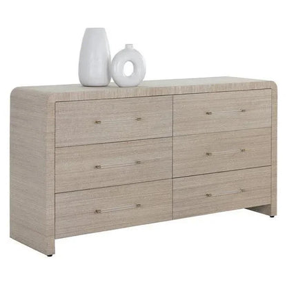 Atherton Solid Wood Dresser Raffia - LOOMLAN - SUNPAN - Dressers