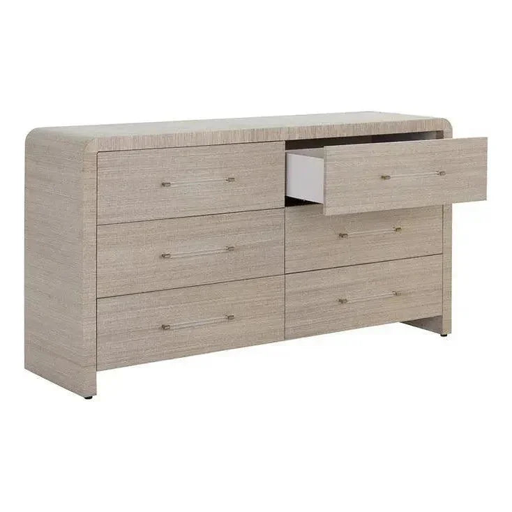Atherton Solid Wood Dresser Raffia - LOOMLAN - SUNPAN - Dressers