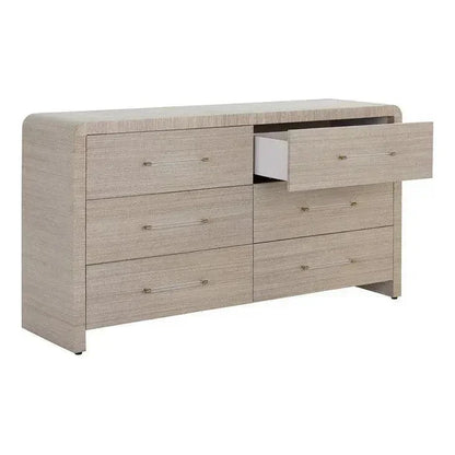 Atherton Solid Wood Dresser Raffia - LOOMLAN - SUNPAN - Dressers