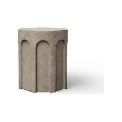Atlas Concrete Made Outdoor Stool-Garden Stools-Urbia-LOOMLAN