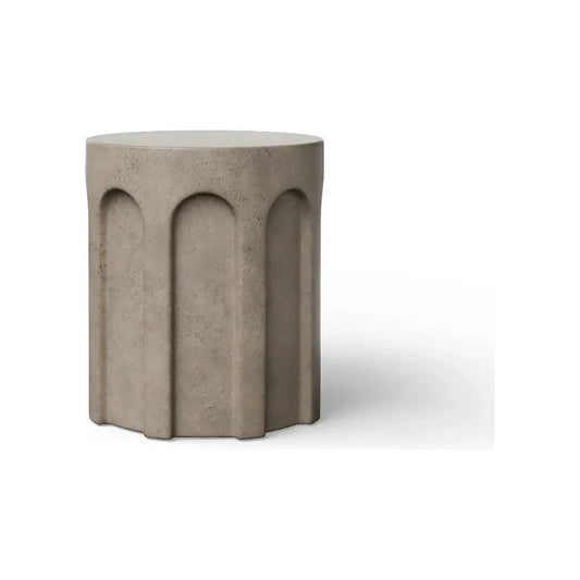 Atlas Concrete Made Outdoor Stool-Garden Stools-Urbia-LOOMLAN