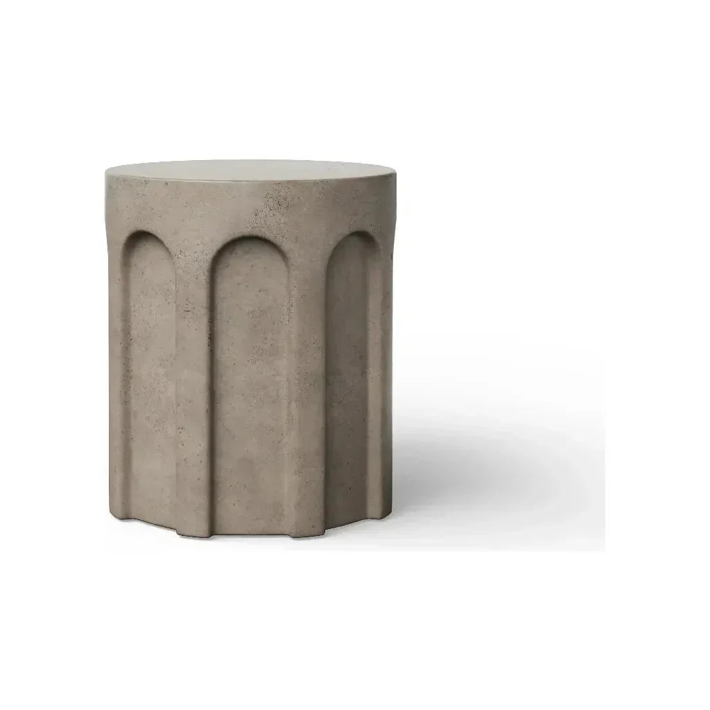 Atlas Concrete Made Outdoor Stool-Garden Stools-Urbia-LOOMLAN