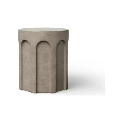 Atlas Concrete Made Outdoor Stool-Garden Stools-Urbia-LOOMLAN