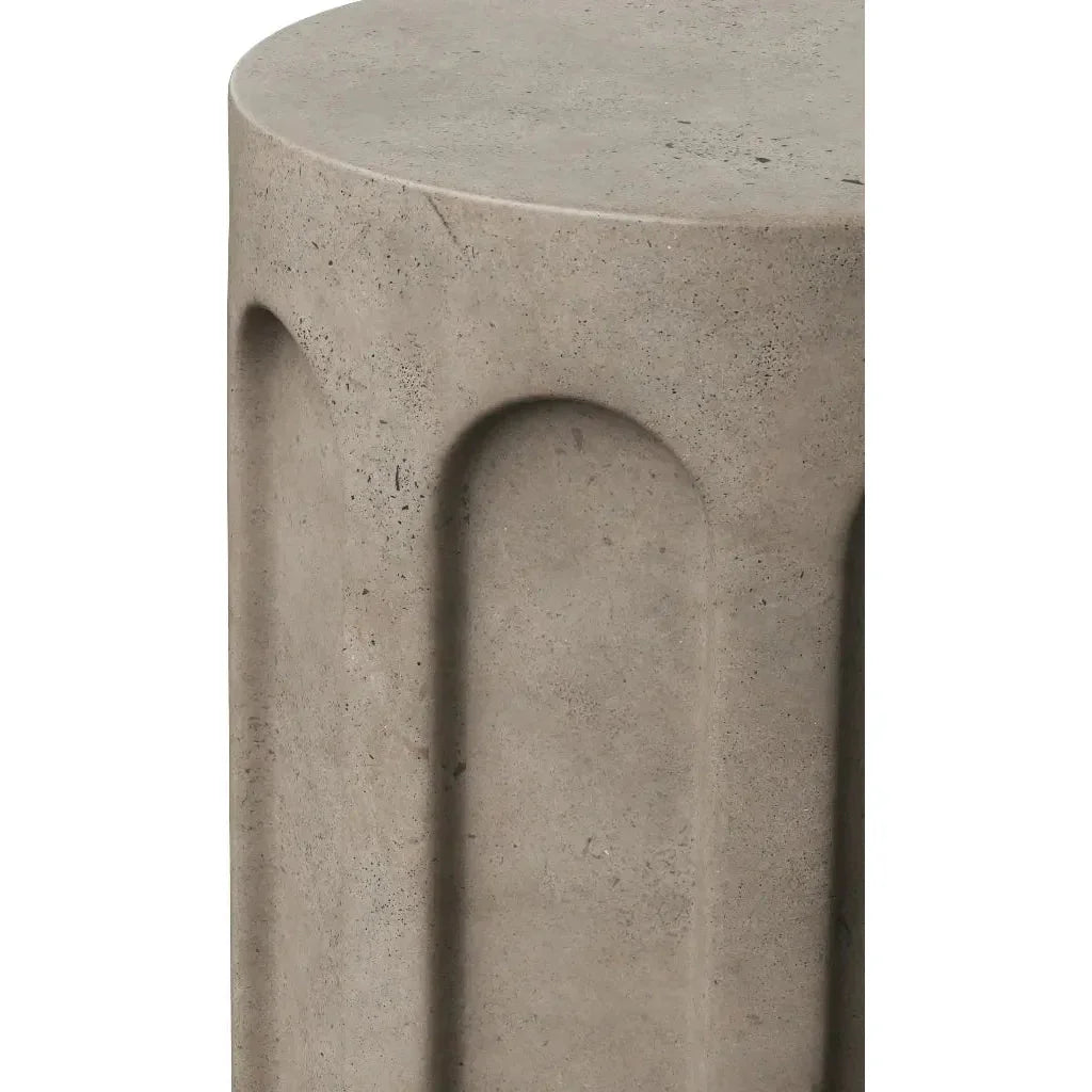 Atlas Concrete Made Outdoor Stool-Garden Stools-Urbia-LOOMLAN