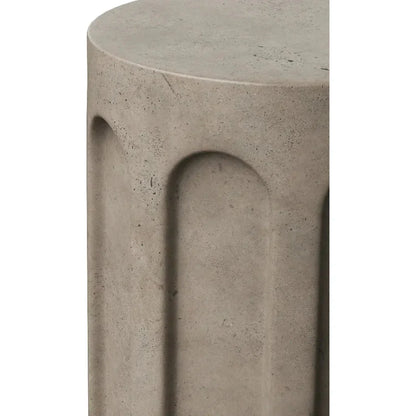 Atlas Concrete Made Outdoor Stool-Garden Stools-Urbia-LOOMLAN