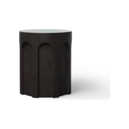 Atlas Concrete Made Outdoor Stool-Garden Stools-Urbia-Lava-LOOMLAN
