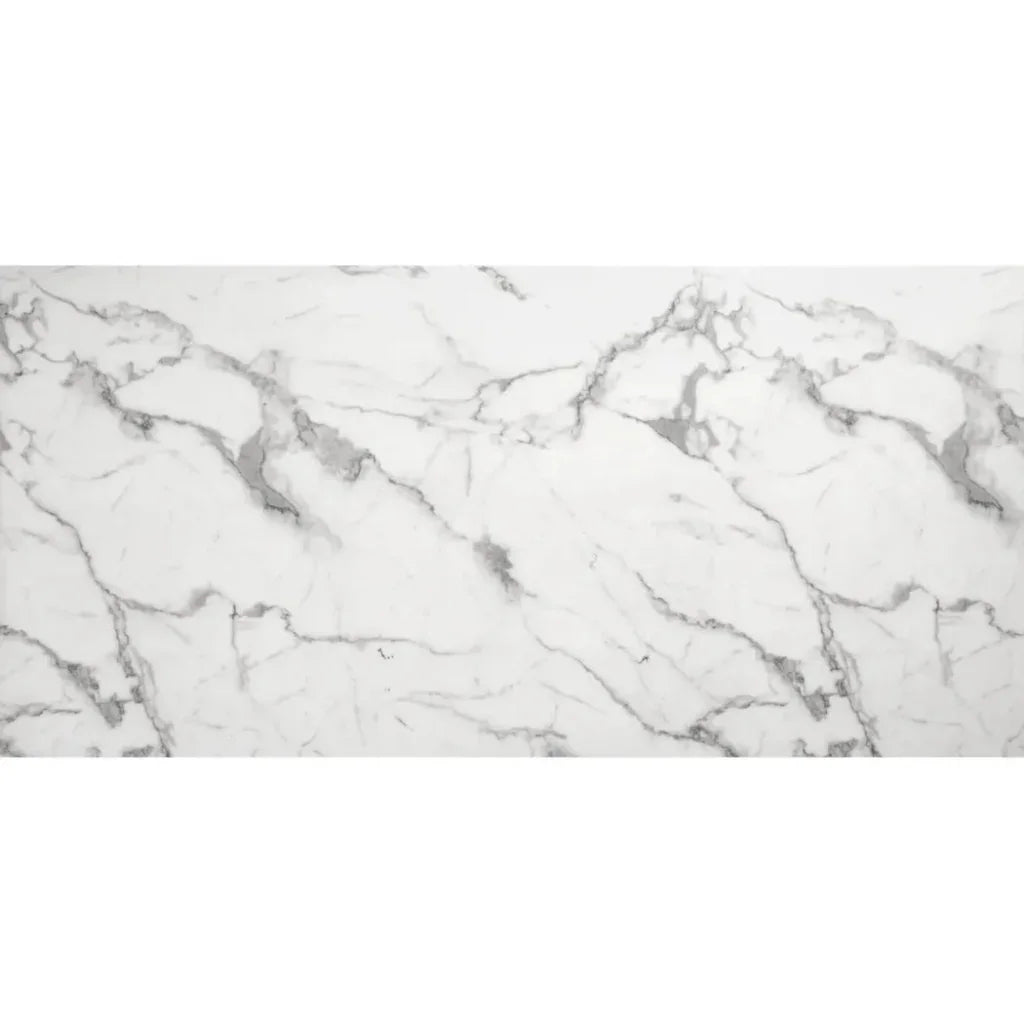 Atlas Dining Table White & Silver-Dining Tables-Zuo Modern-LOOMLAN