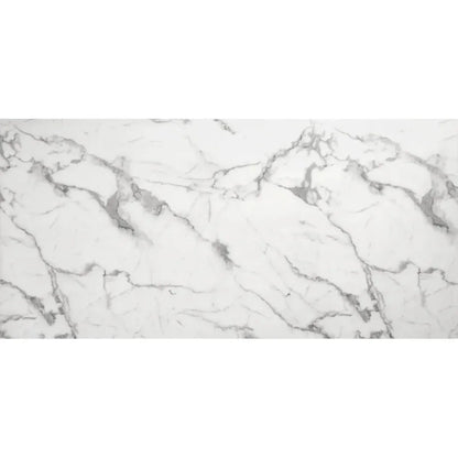 Atlas Dining Table White & Silver-Dining Tables-Zuo Modern-LOOMLAN