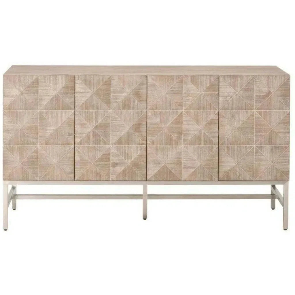 Atlas Media SideboardBrushed Stainless Steel - LOOMLAN - Essentials For Living - Sideboards