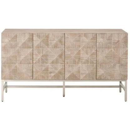 Atlas Media SideboardBrushed Stainless Steel - LOOMLAN - Essentials For Living - Sideboards