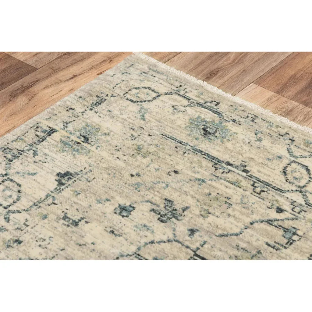 Atri Central Medallion Beige/ Green Large Area Rugs - LOOMLAN - LOOMLAN - Area Rugs