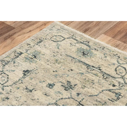 Atri Central Medallion Beige/ Green Large Area Rugs - LOOMLAN - LOOMLAN - Area Rugs