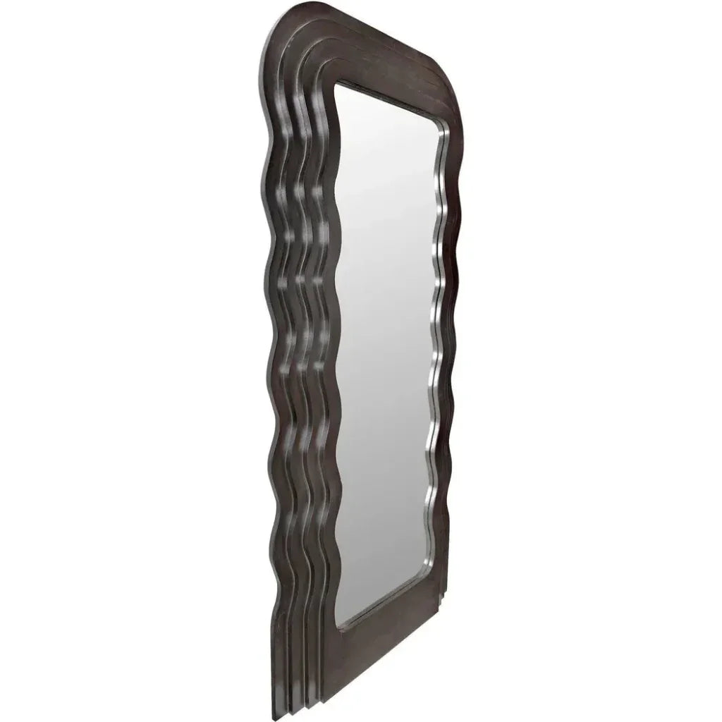 Atticus Black Floor Mirror-Floor Mirrors-Noir-LOOMLAN