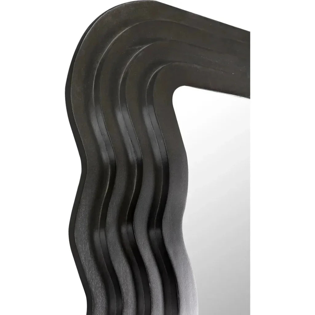 Atticus Black Floor Mirror-Floor Mirrors-Noir-LOOMLAN