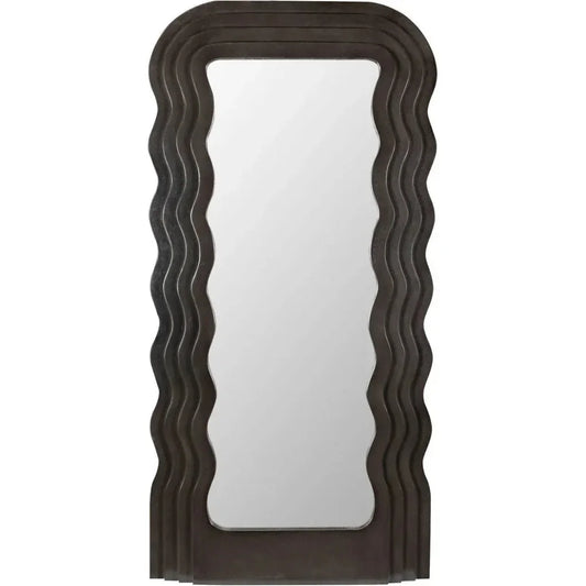 Atticus Black Floor Mirror-Floor Mirrors-Noir-LOOMLAN