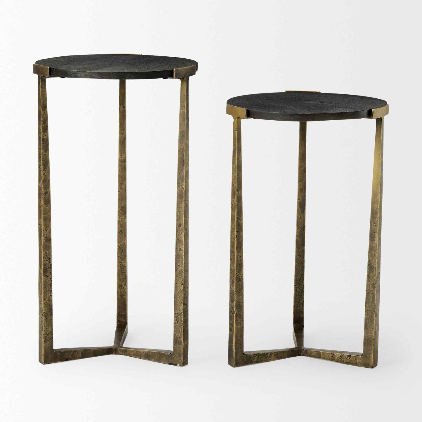 Atticus Black Wood Top Nesting Table (Set of 2)