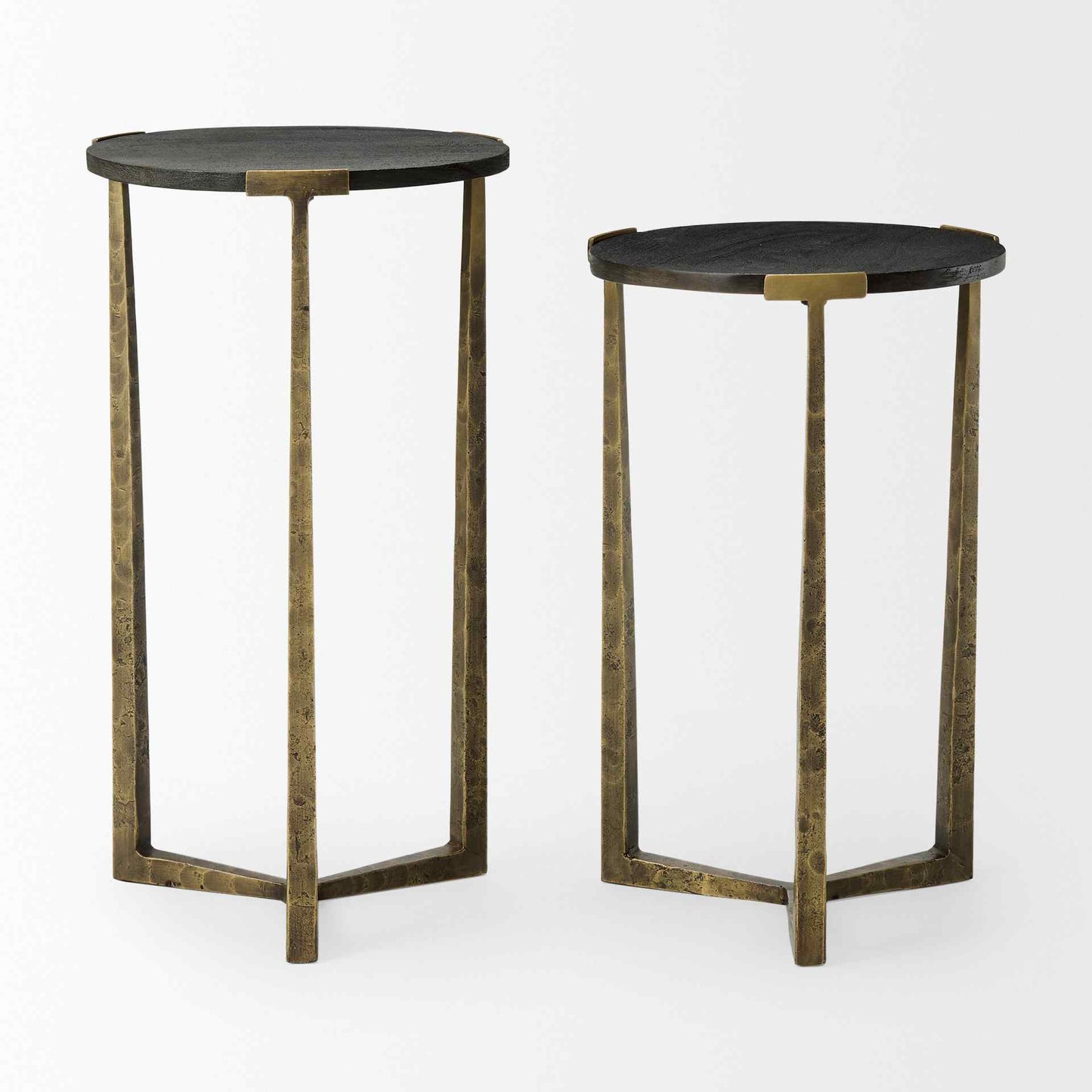 Atticus Black Wood Top Nesting Table (Set of 2)