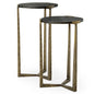Atticus Black Wood Top Nesting Table (Set of 2)