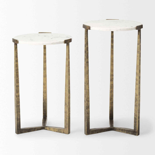 Atticus Marble Top Nesting Table (Set of 2)